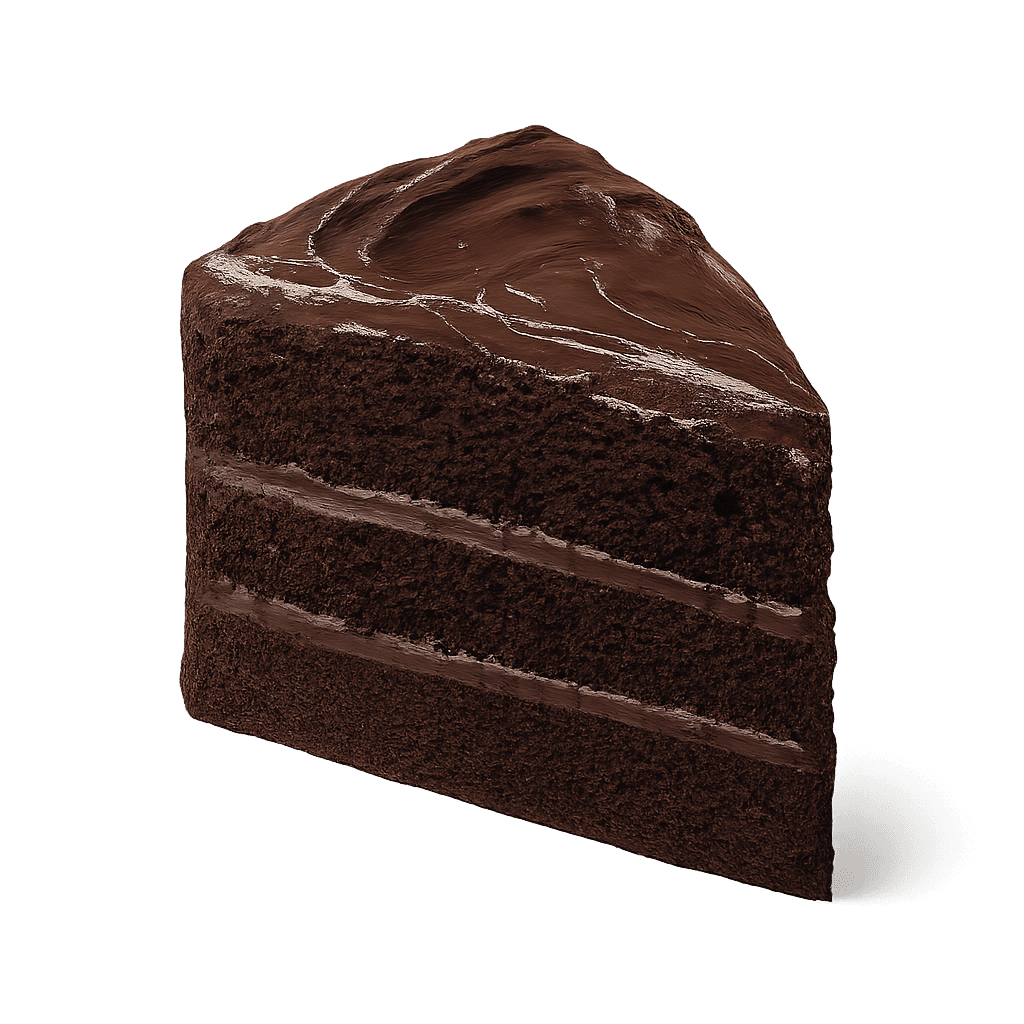 Slice of pizza and cake on a soft beige background